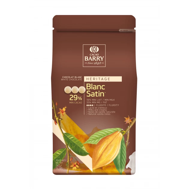 Chocolat Blanc Satin 29,2% pistoles 5 kg – Image 2