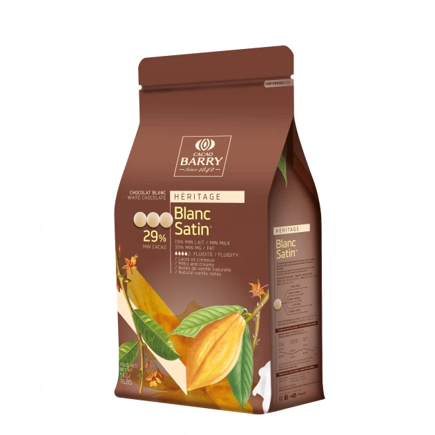 Chocolat Blanc Satin 29,2% pistoles 5 kg
