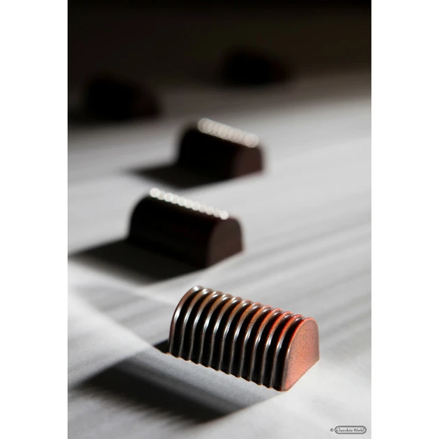 Moule Chocolat Bûche Plissée 35,5 mm (x24) Chocolate World – Image 2