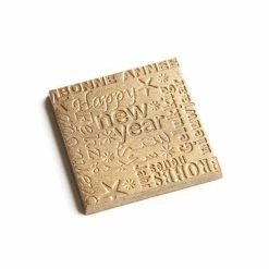 Moule Chocolat Carré Happy New Year (x18) Chocolate World