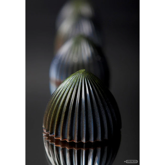 Moule Chocolat Demi Sphère Plissée 46,5 mm (x10) Chocolate World – Image 2