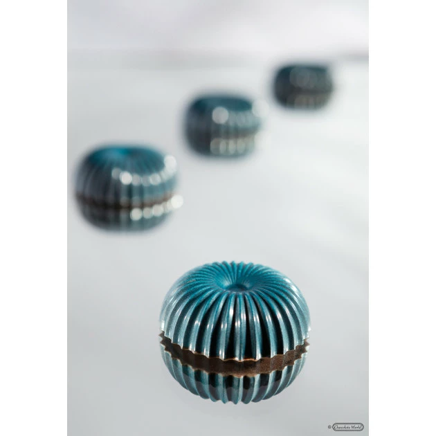 Moule Chocolat Demi Sphère Plissée Evasée 46,5 mm (x10) Chocolate World – Image 2