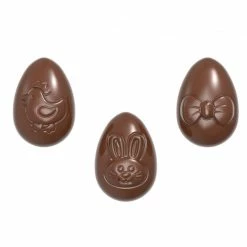 Moule Chocolat Oeuf Motifs Pâques 3,3 cm (x24) Chocolate World