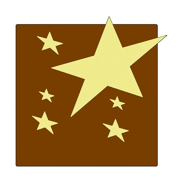 Moule Embout de bûche Carré Etoiles 84 x 82 mm Mallard Ferrière