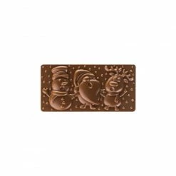 Moule Tablette Chocolat Père Noël, Renne et Bonhomme de Neige 15,4 x 7,7 cm Pavoni